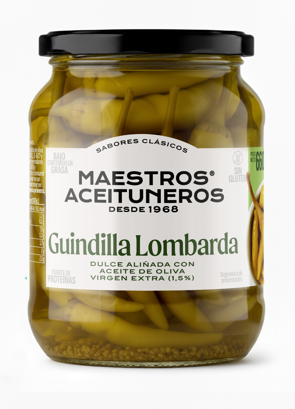GUINDILLA LOMBARDA DULCE aliñada con Aceite de Oliva Virgen Extra